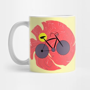 Bike on abstract background Mug